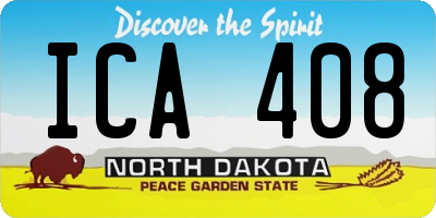 ND license plate ICA408