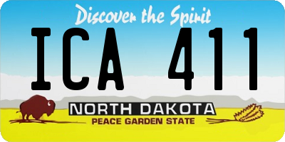 ND license plate ICA411