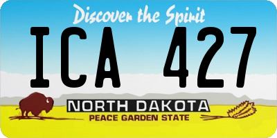 ND license plate ICA427