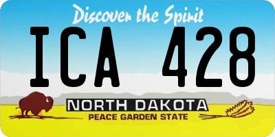 ND license plate ICA428