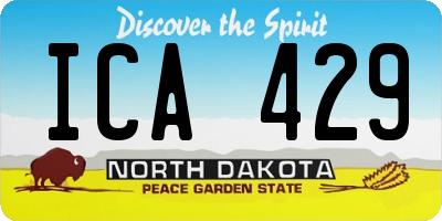 ND license plate ICA429