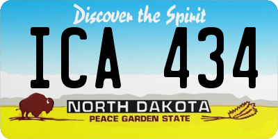 ND license plate ICA434