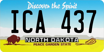 ND license plate ICA437