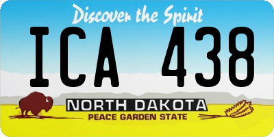 ND license plate ICA438