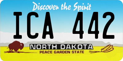ND license plate ICA442