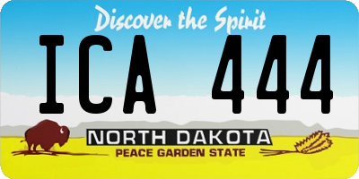 ND license plate ICA444