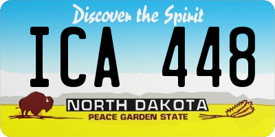 ND license plate ICA448