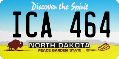 ND license plate ICA464