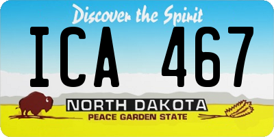 ND license plate ICA467