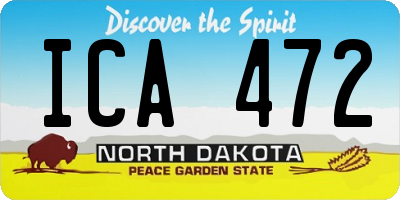 ND license plate ICA472