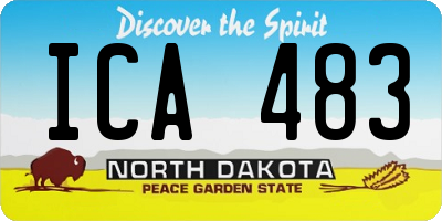 ND license plate ICA483