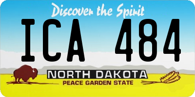 ND license plate ICA484