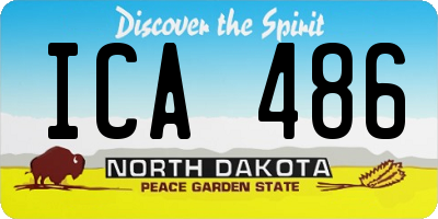 ND license plate ICA486