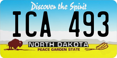 ND license plate ICA493