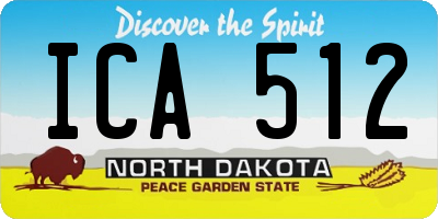 ND license plate ICA512