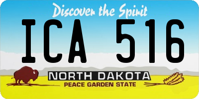 ND license plate ICA516