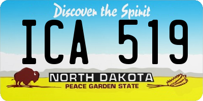ND license plate ICA519