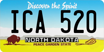 ND license plate ICA520