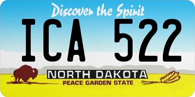 ND license plate ICA522