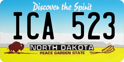 ND license plate ICA523