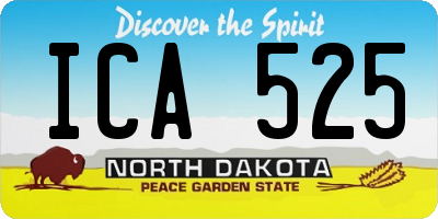 ND license plate ICA525