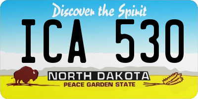 ND license plate ICA530