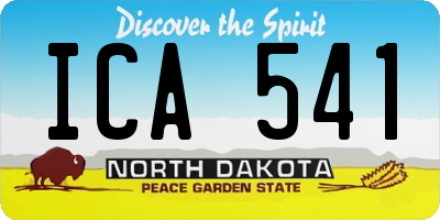 ND license plate ICA541