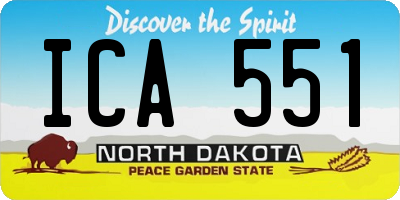ND license plate ICA551