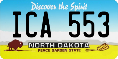 ND license plate ICA553