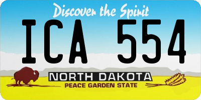 ND license plate ICA554
