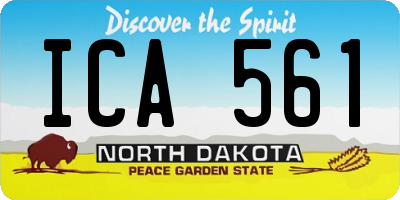 ND license plate ICA561