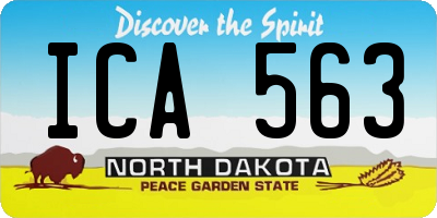 ND license plate ICA563