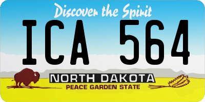 ND license plate ICA564