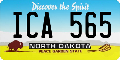 ND license plate ICA565