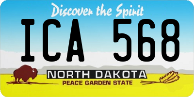 ND license plate ICA568