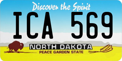 ND license plate ICA569