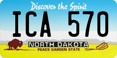 ND license plate ICA570