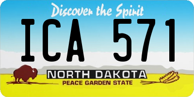 ND license plate ICA571