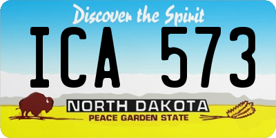 ND license plate ICA573