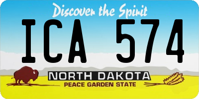 ND license plate ICA574