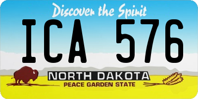 ND license plate ICA576