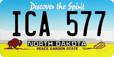 ND license plate ICA577