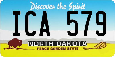 ND license plate ICA579