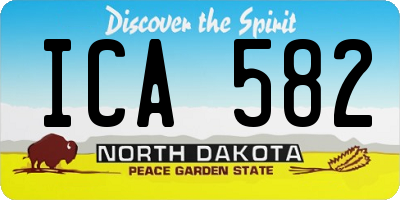 ND license plate ICA582