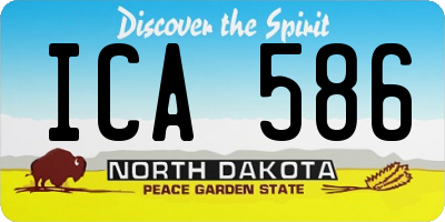 ND license plate ICA586