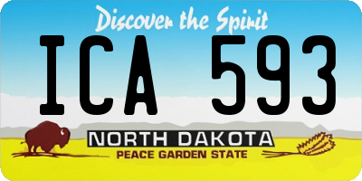 ND license plate ICA593