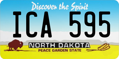 ND license plate ICA595