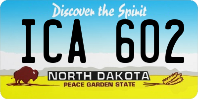ND license plate ICA602