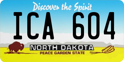 ND license plate ICA604