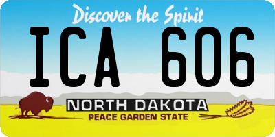 ND license plate ICA606